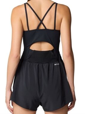 Mountain Hardwear L Yuba Trail One Piece Strap Pocket Romper Black NWT